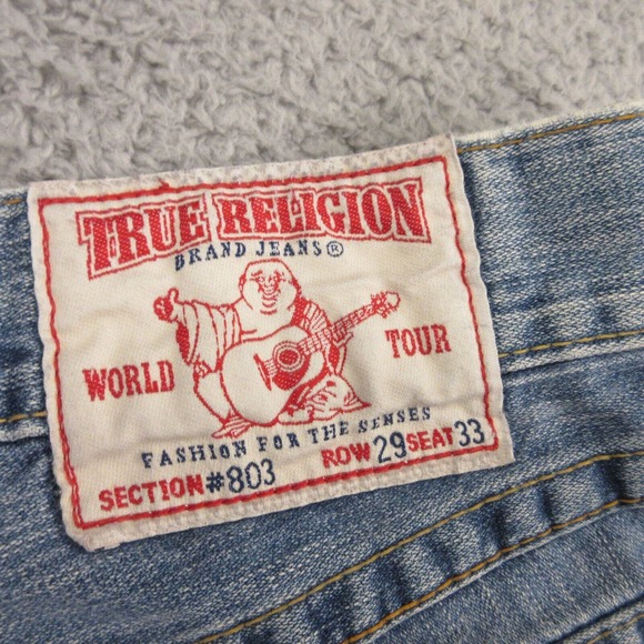 True Religion Women Big Rig Stitch Jeans size 30‎ x 29 Flare Bootcut Low Rise - Picture 7 of 12
